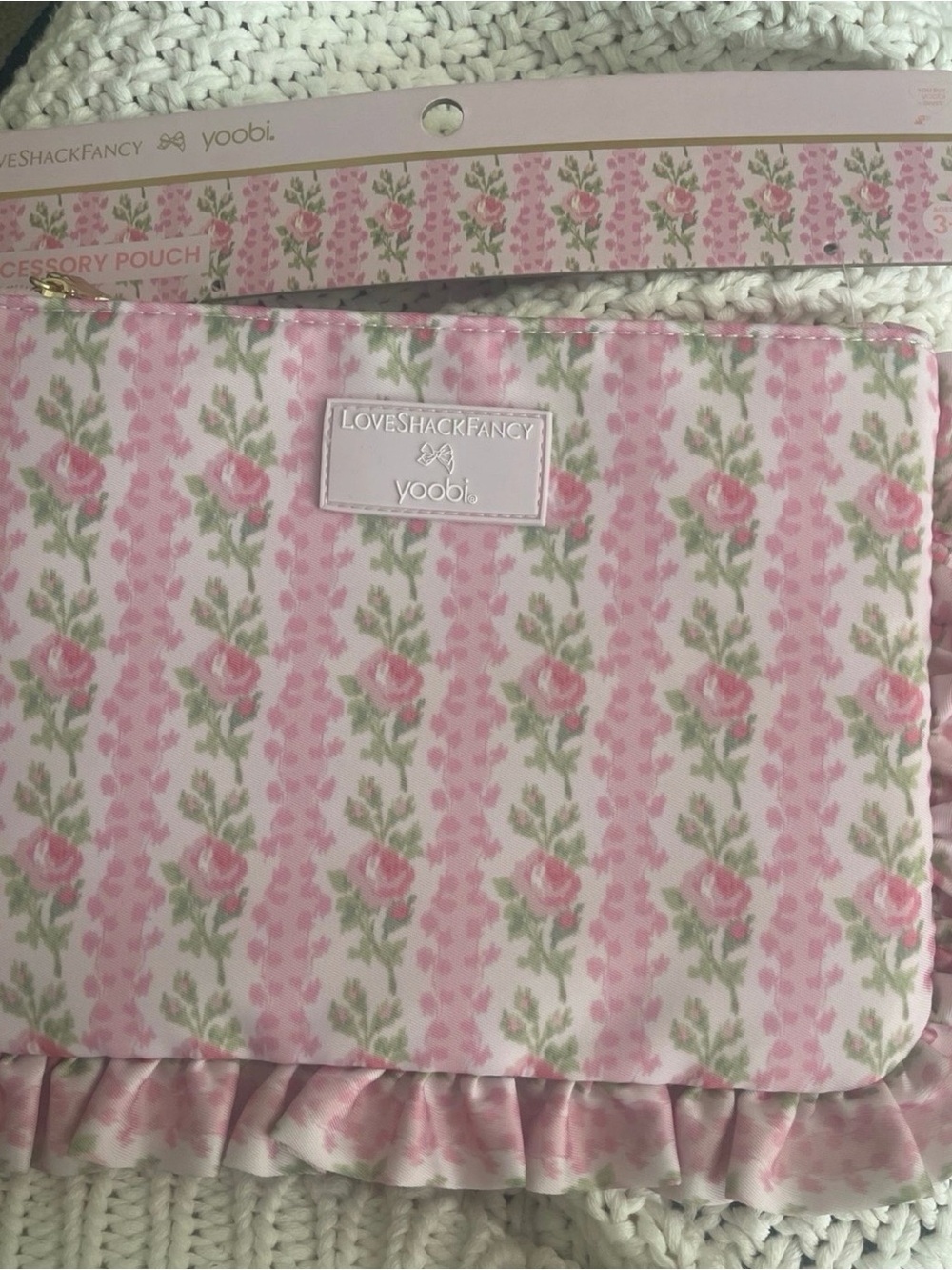 Love Shack Fancy Accessory Pouch - Strawberry Macaroon